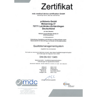 Zerifikat ISO 13485 deutsch Vorschaubild